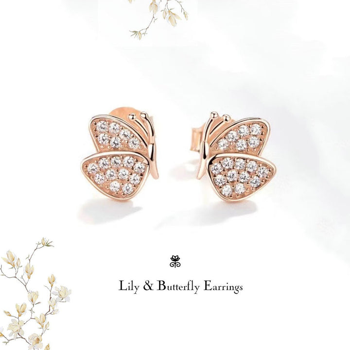 August Limited Collection's " Lily & Butterfly Earring Design, RobinWood