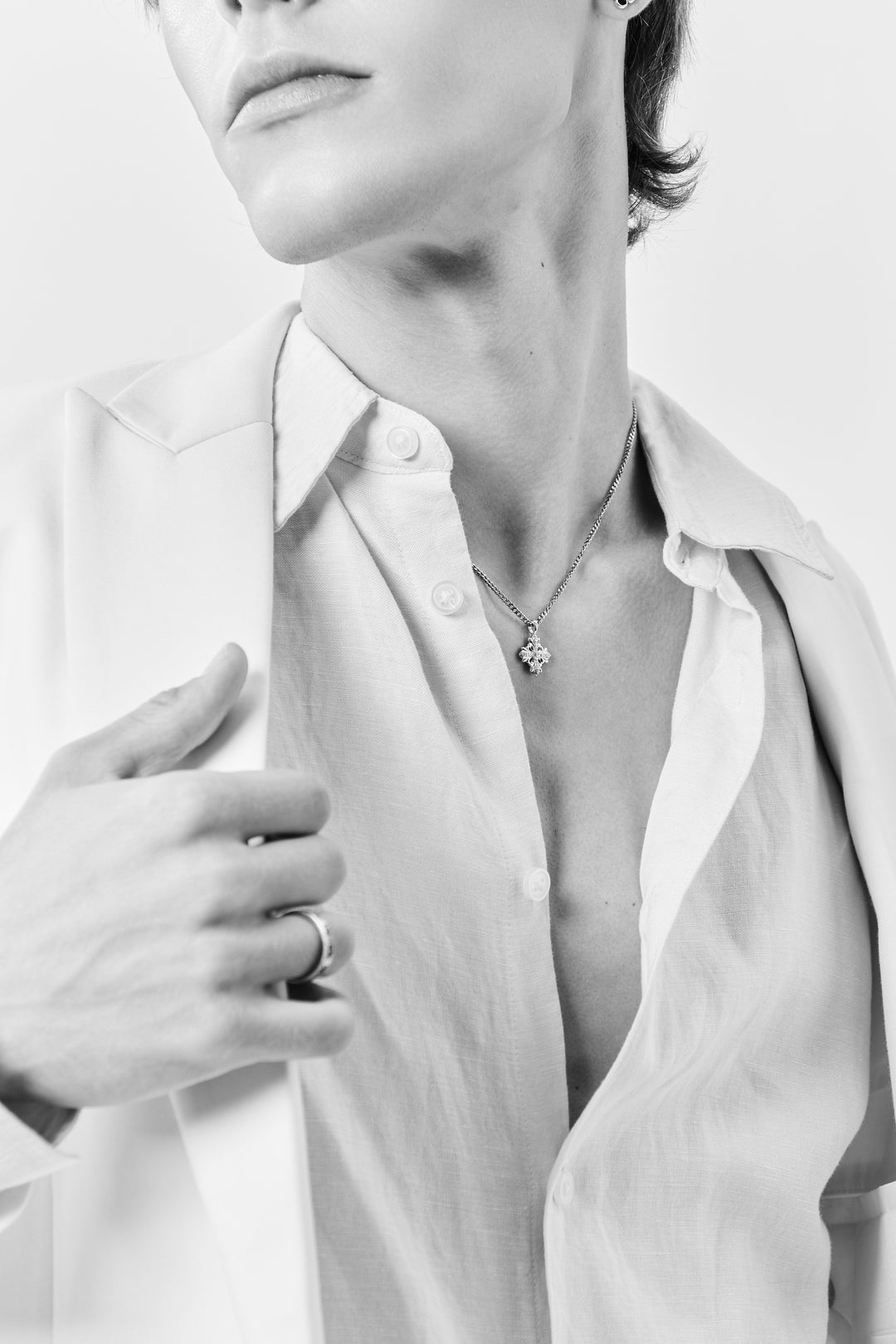 Limited Collection's " Infinity Cross RobinWood Signature,  Fleur-De-Lis Infinty Necklace