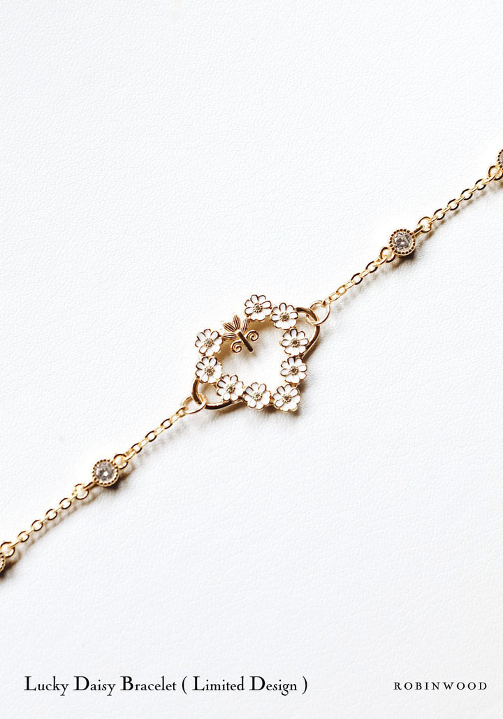 LIMITED DAISY COLLECTION'S : LUCKY DAISY SIGNATURE ADJUSTABLE SIZE BRACELET, ROBINWOOD MASTERPIECES