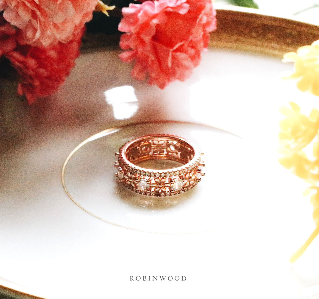 Limited Collection's " Daisy Snowflake Rose Gold Ring, Masterpieces, Robinwood