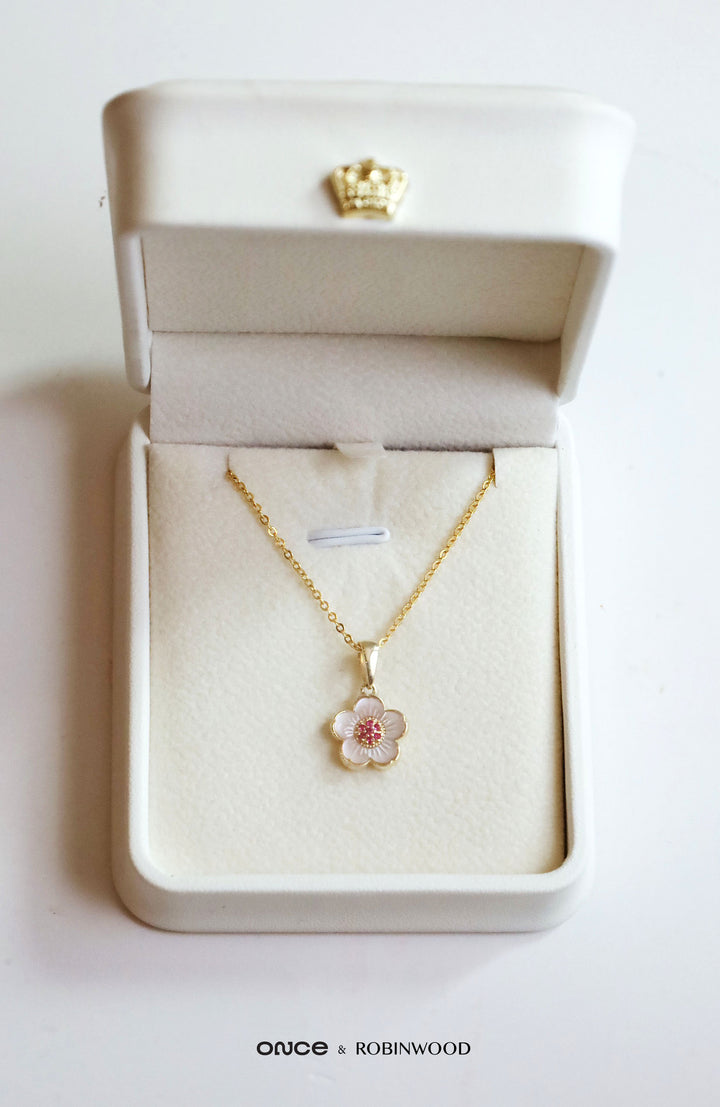 Pre-Order 8 Sep - 15 Sep Collaboration ( ROBINWOOD &amp; ONCE Japan ) Vintage Memorable Japan Sakura Necklace, Limited Pieces