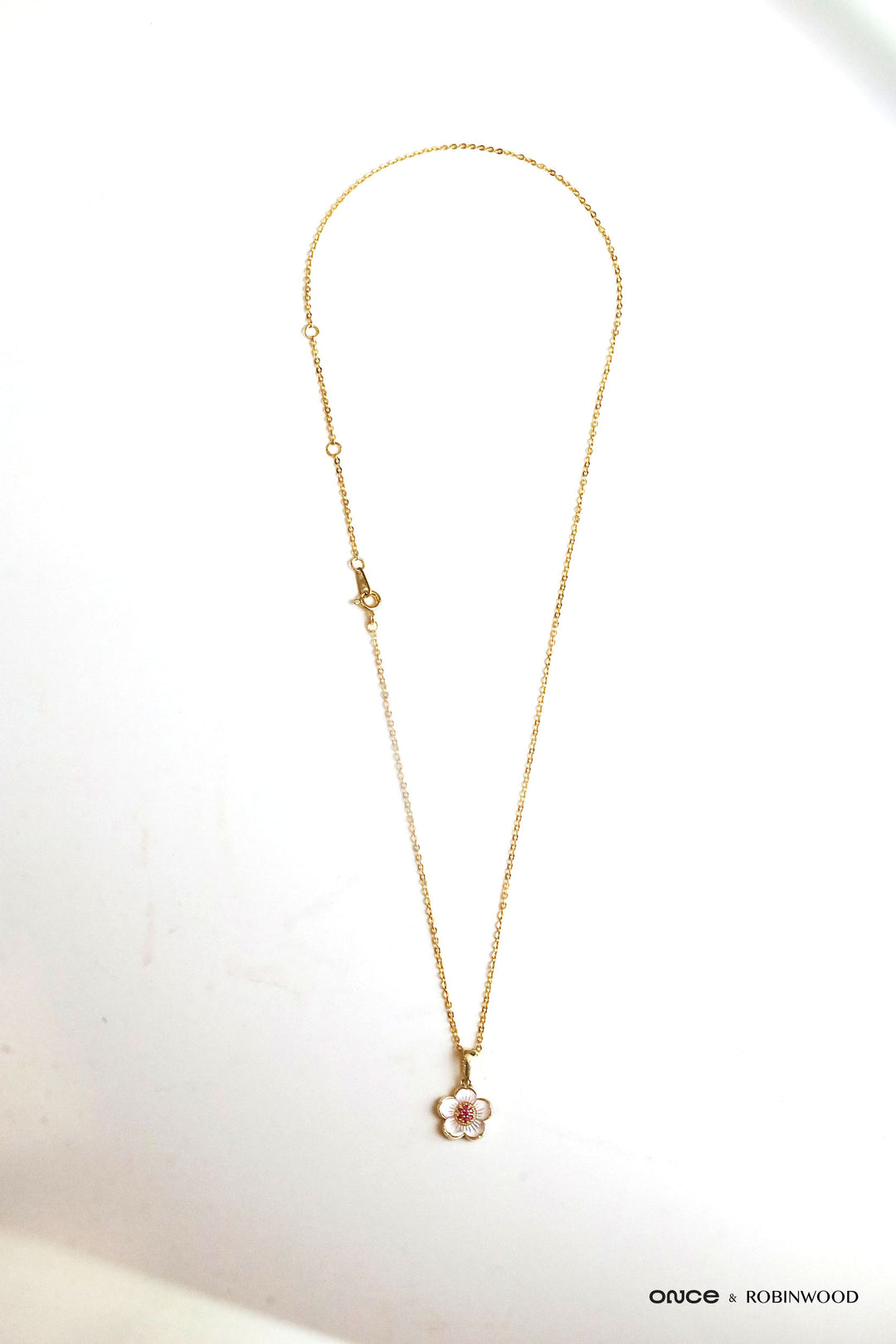 Pre-Order 8 Sep - 15 Sep Collaboration ( ROBINWOOD &amp; ONCE Japan ) Vintage Memorable Japan Sakura Necklace, Limited Pieces