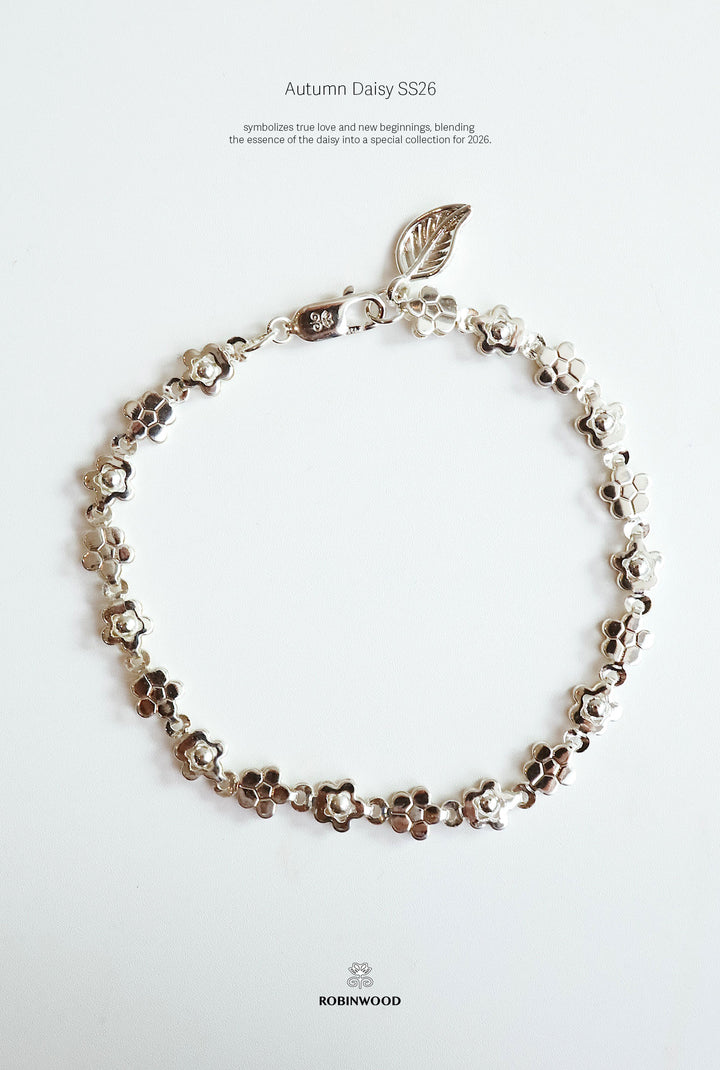 Daisy Collection SS26 Autumn Daisy Bracelet Silver 92.5 Stack, Masterpieces