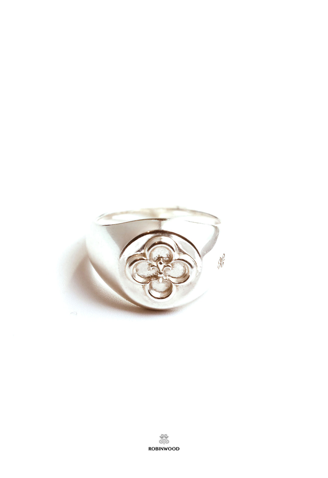 " Heritage of Silver Fleur-De-Lis Signet Ring, Robinwood TM