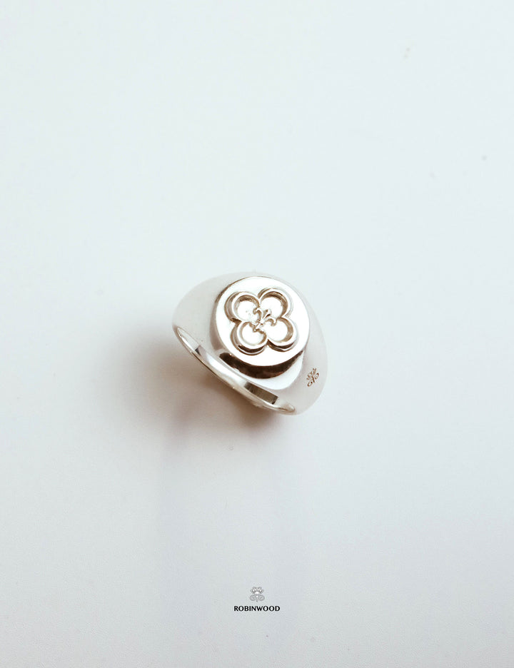 " Heritage of Silver Fleur-De-Lis Signet Ring, Robinwood TM