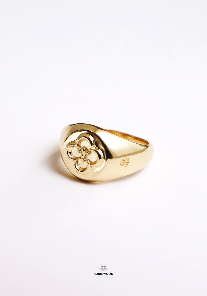 " Heritage of Gold Fleur-De-Lis Signet Ring, Robinwood TM