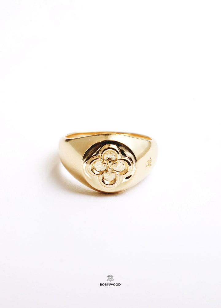 " Heritage of Gold Fleur-De-Lis Signet Ring, Robinwood TM