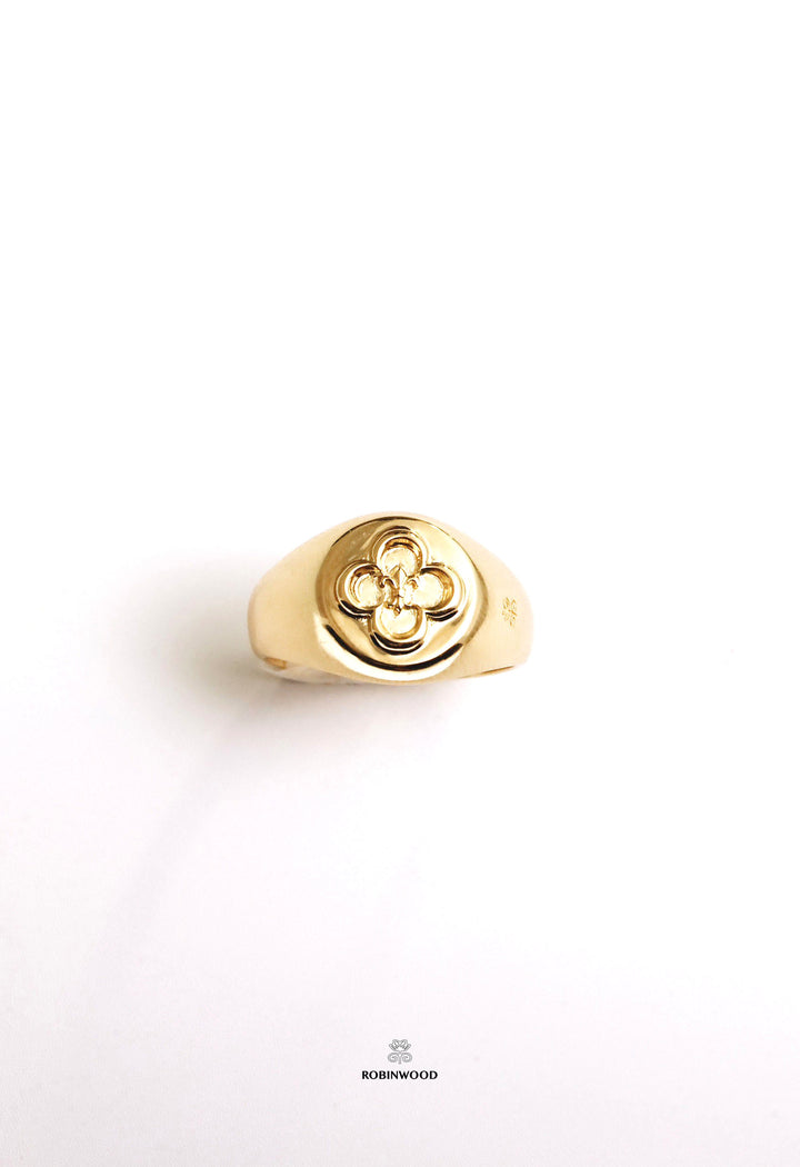" Heritage of Gold Fleur-De-Lis Signet Ring, Robinwood TM