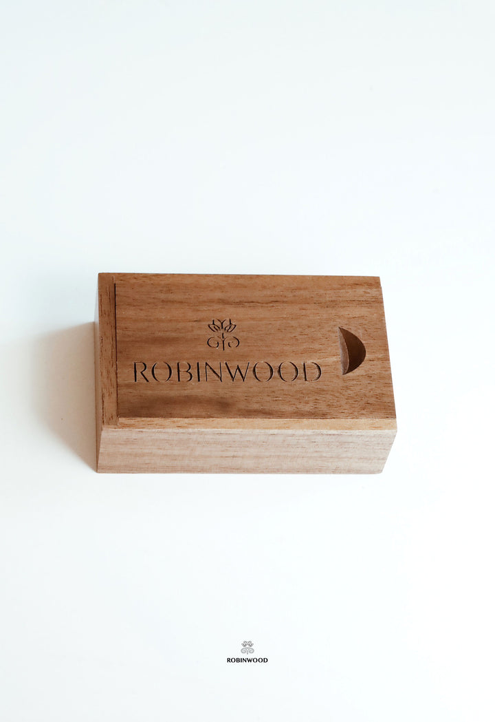 Signature Wooden Box " Walnut RobinWood™  Box " Maison Flower
