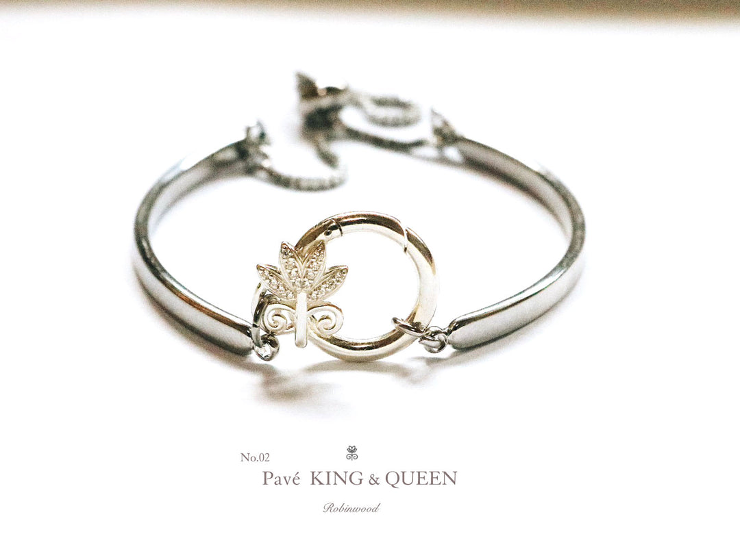LIMITED COLLECTION'S " PAVÉ KING & QUEEN CUFF BRACELET ", 2023 AWARD DESIGN, BY ROBINWOOD