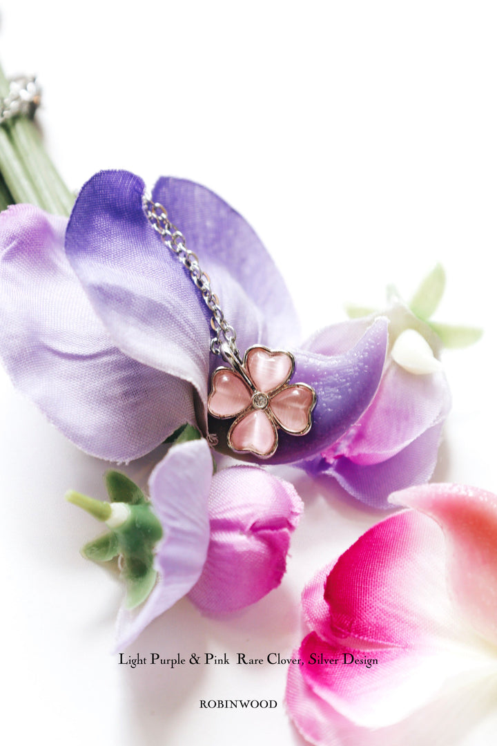 Limited October Collection " Light Purple & Pink Quartz Clover " Series, Robinwood Masterpieces