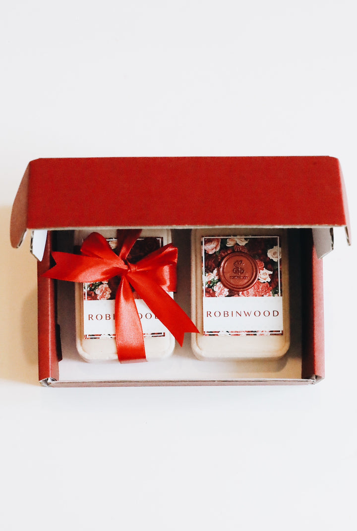 Limited Valentine Set Collection's " Heart Charm & Chrome Grey Quartz Clover Necklace & Earrings Set "