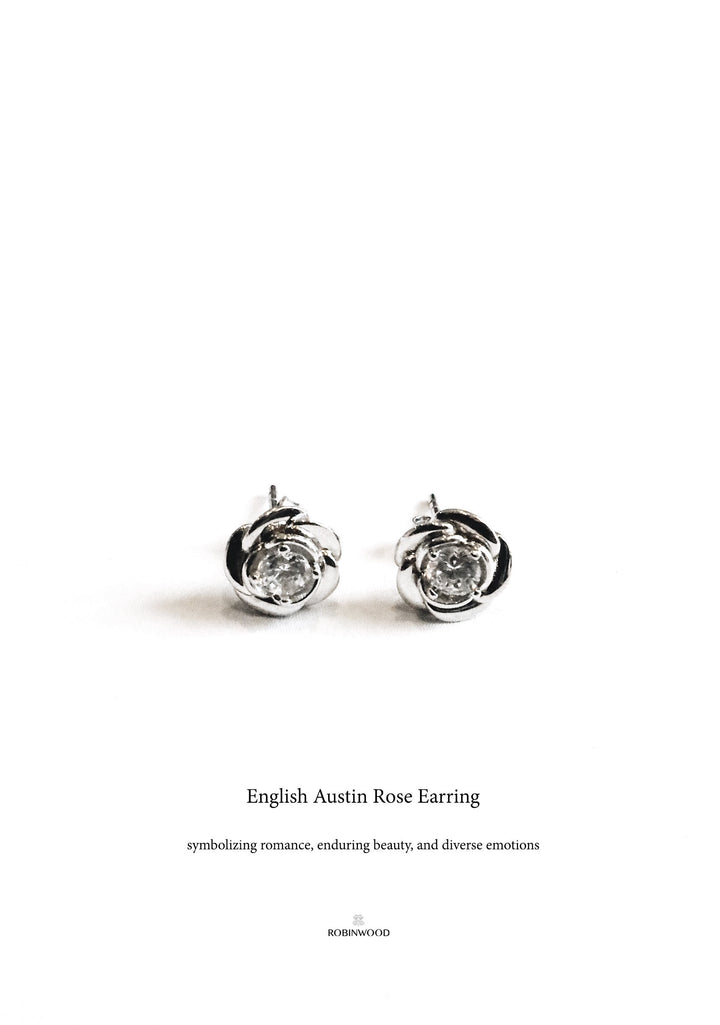 Limited Valentine Collection's English Austin Rose Earrings
