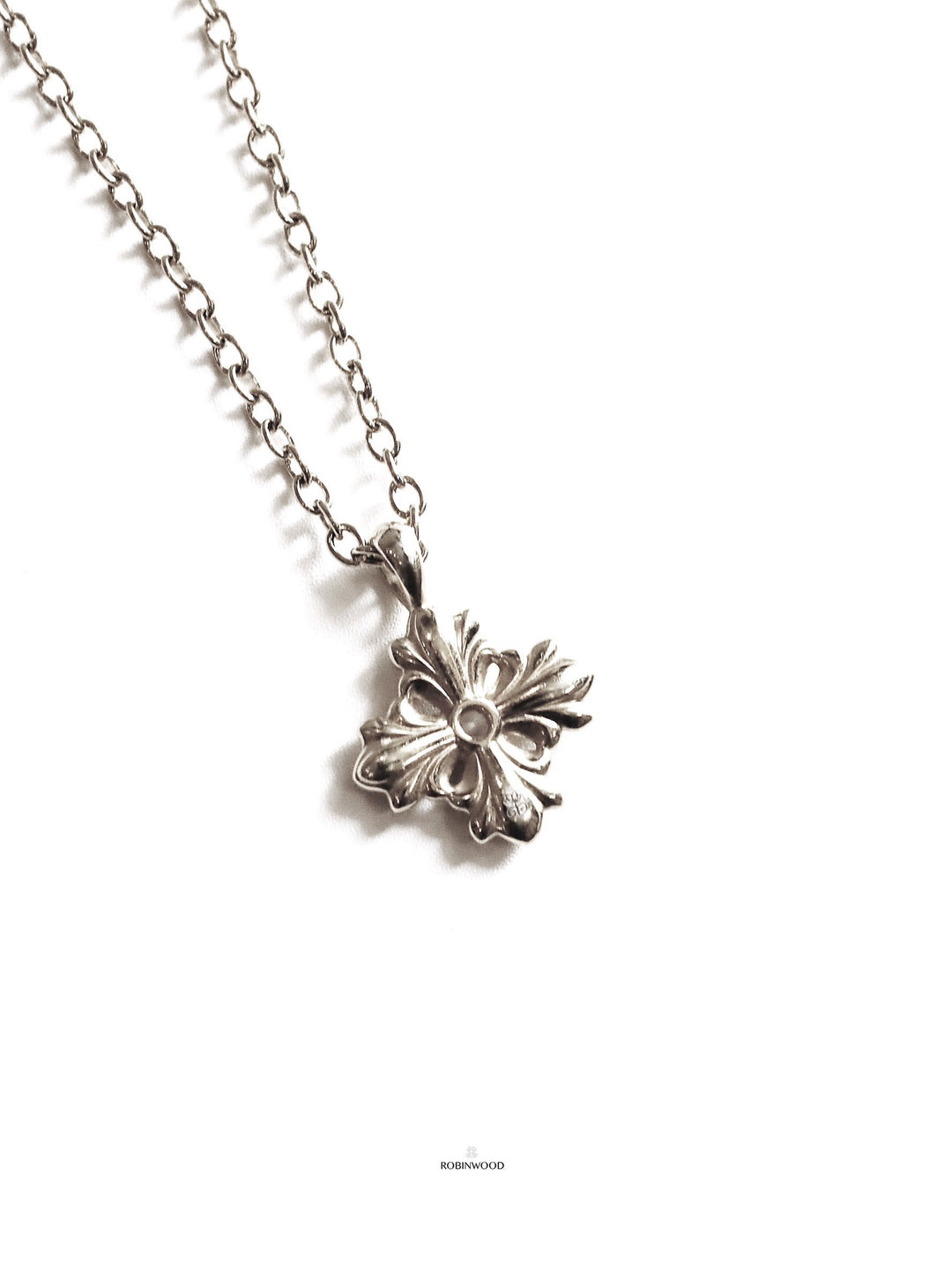 Limited Collection's " Infinity Cross RobinWood Signature,  Fleur-De-Lis Infinty Necklace