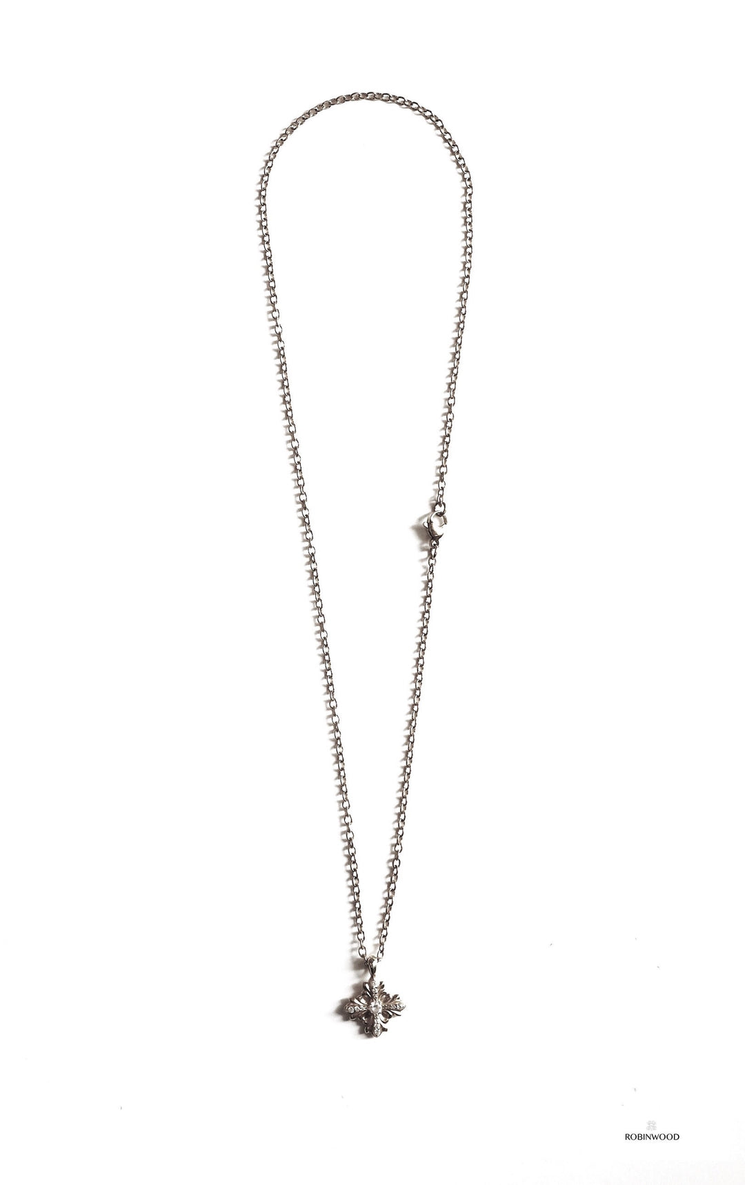 Limited Collection's " Infinity Cross RobinWood Signature,  Fleur-De-Lis Infinty Necklace
