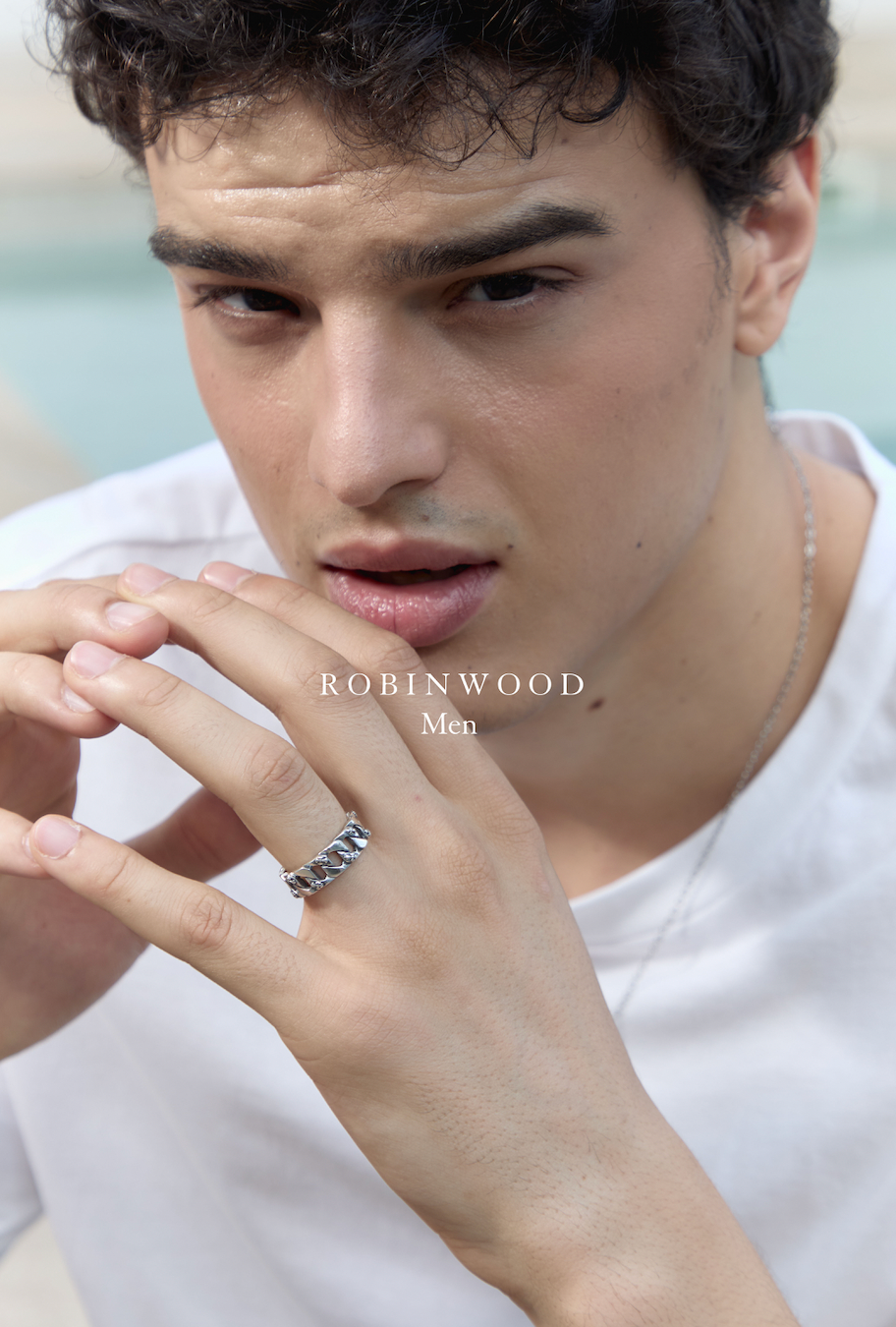 Limited Clover Men Collection's " Fleur-De-Lis-Clover Ring, Adjustable Size, Robinwood Men