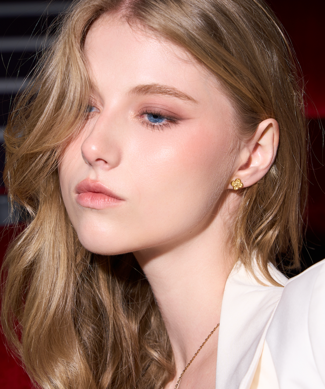 Limited Collection's " Fleur-De-Lis Clover Gold Signature Earrings, RobinWood