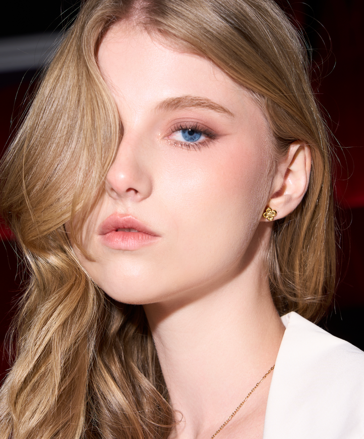Limited Collection's " Fleur-De-Lis Clover Gold Signature Earrings, RobinWood