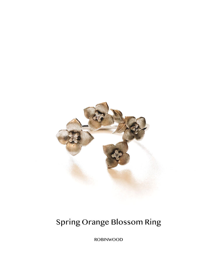 Limited Collection's " Japan Orange Blossom Ring " Adjustable Ring