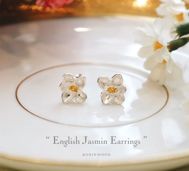 Mother Day " English Jasmin Earrings, Robinwood Masterpieces