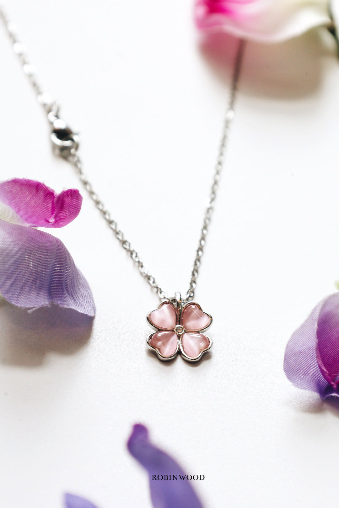 Limited October Collection " Light Purple & Pink Quartz Clover " Series, Robinwood Masterpieces