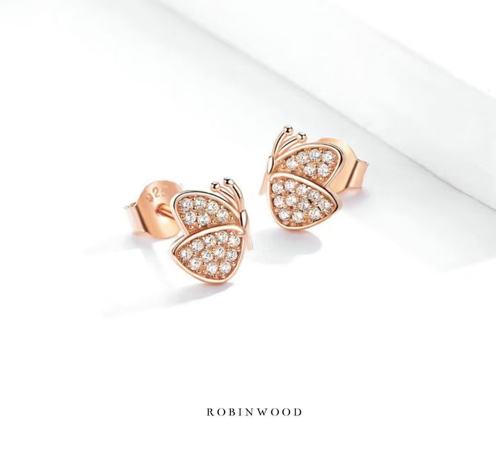 August Limited Collection's " Lily & Butterfly Earring Design, RobinWood