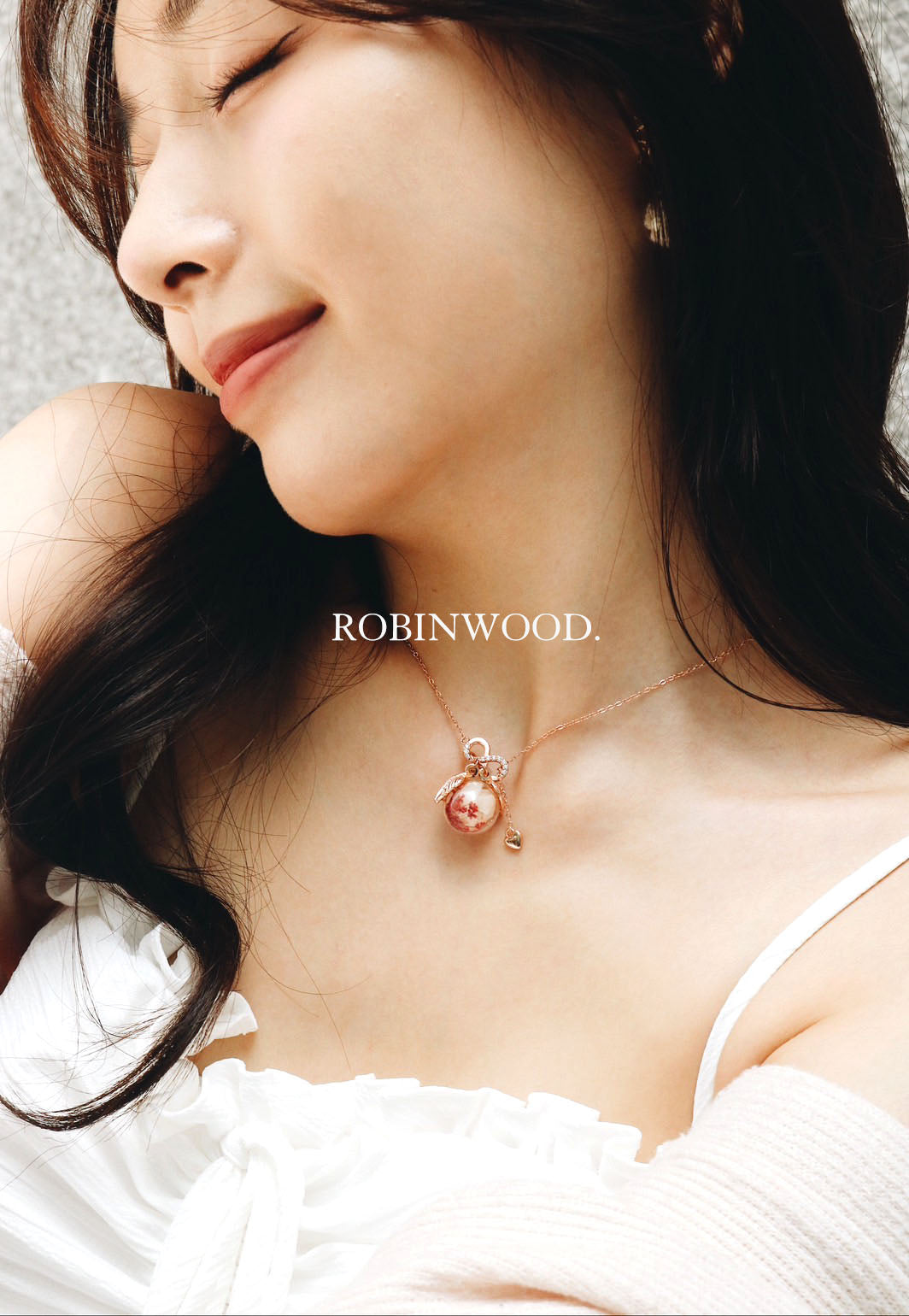 LIMITED VALENTINE COLLECTION'S " INFINITY LOVE & ROSY ROSE Adjustable size NECKLACE, ROBINWOOD MASTERPIECES