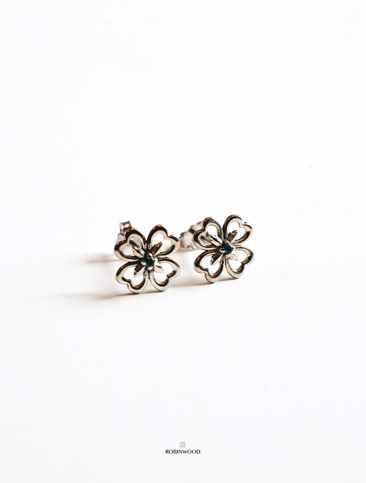 Men Collection's " Fleur-De-Lis " Sterling Silver Green Clover, RobinWood