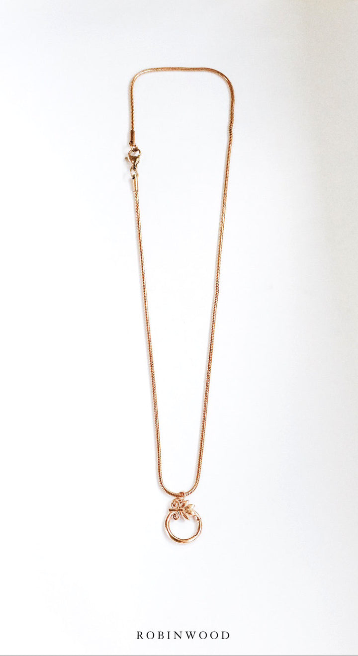 " LIMITED COLLECTION'S " KING & QUEEN ROSE GOLD SNAKE NECKLACE, 2023 AWARD DESIGN, BY ROBINWOOD