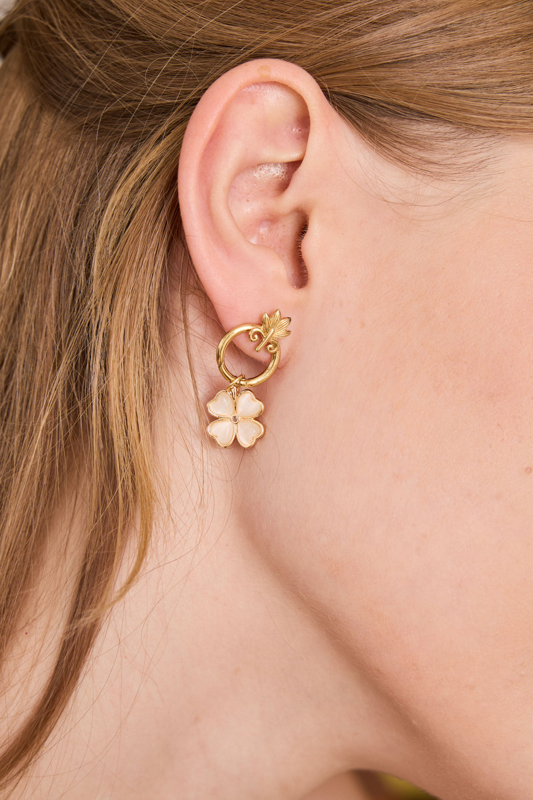 Limited Collection's " King & Queen Earrings & Pink Quartz Clover Design, Signature Design