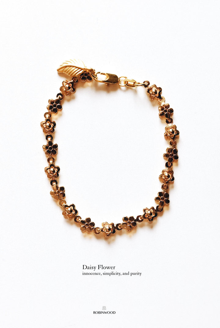 " Limited Collection " Autumn Daisy Gold Bracelet, Robinwood Masterpieces