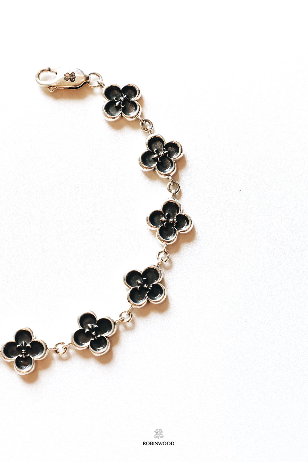 Limited Collection's " Fleur-De-Lis Clover Black Signature Bracelet, RobinWood