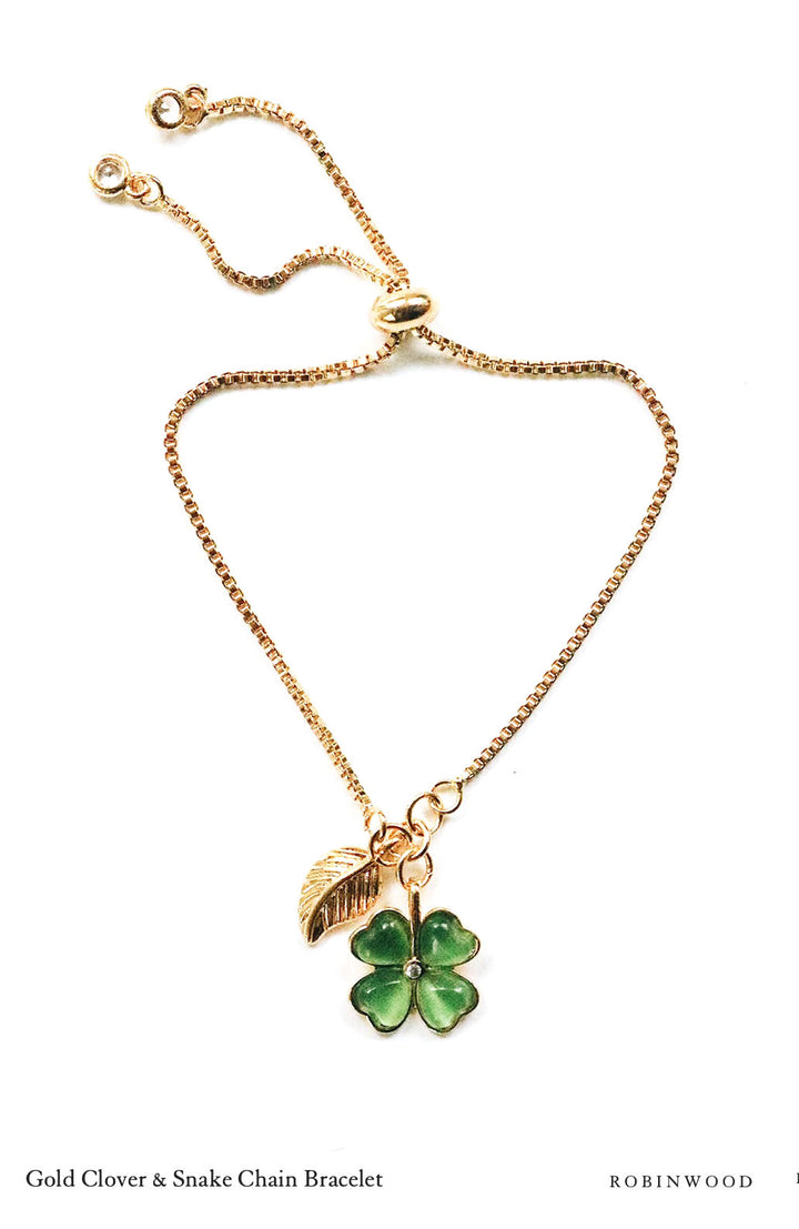 LIMITED COLLECTION " GREEN QUARTZ CLOVER BRACELET " , ADJUSTABLE SIZE,SERIES, ROBINWOOD MASTERPIECES REGULAR PRICE