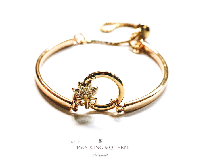 LIMITED COLLECTION'S " PAVÉ KING & QUEEN CUFF BRACELET ", 2023 AWARD DESIGN, BY ROBINWOOD