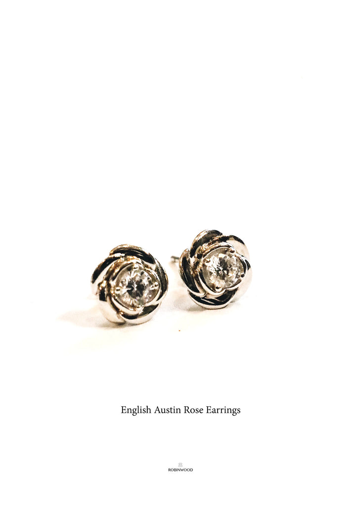 Limited Valentine Collection's English Austin Rose Earrings