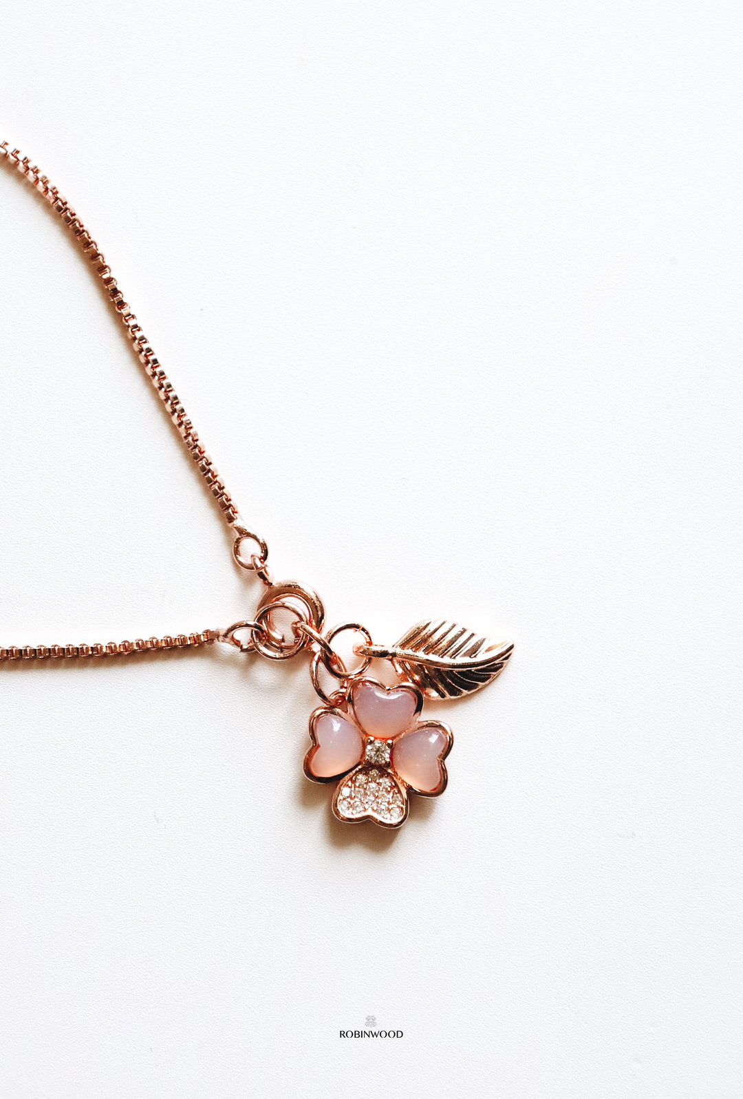 Limited Collection's " PAVE Pink Mother Of Pearl Clover " Bracelet , Robinwood