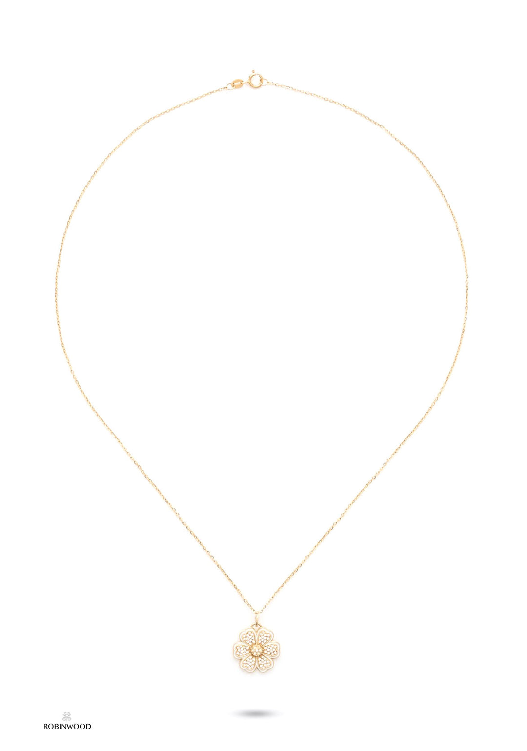 Fine Jewelry Collection's " Vintage Love Daisy Gold Necklace " TailorMade, 18 K Solid Gold