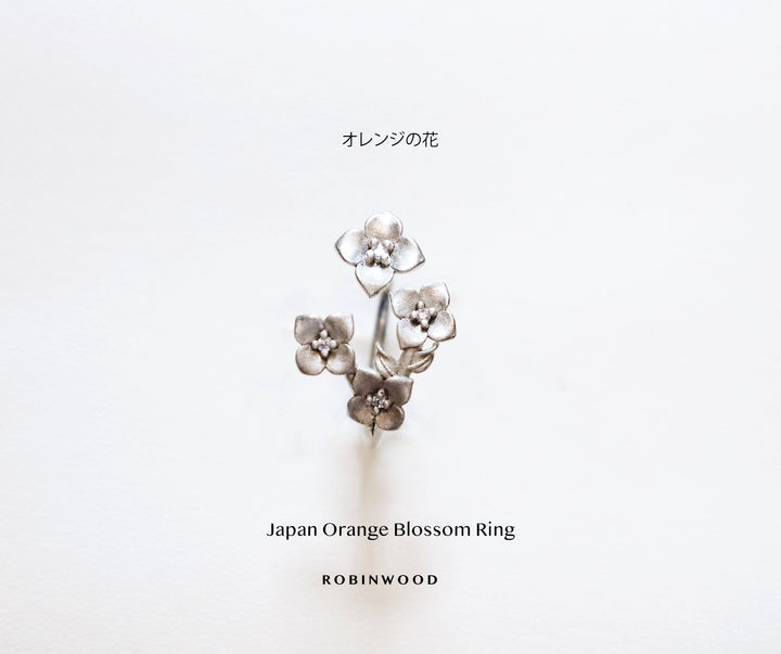 Limited Collection's " Japan Orange Blossom Ring " Adjustable Ring