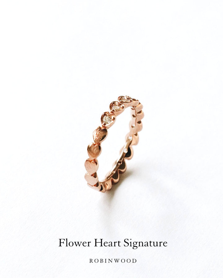 Limited Collection's " Flower Heart Signature Ring " Robinwood, Masterpieces