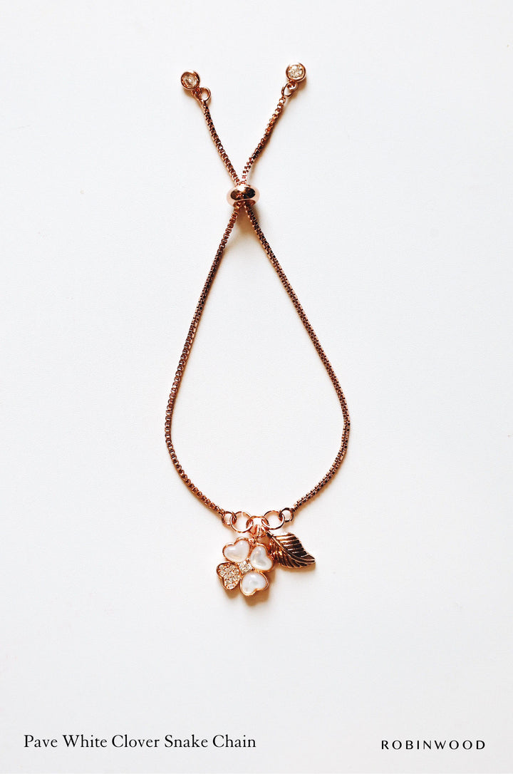 Limited Collection's " Swarovski White Clover Bracelet " , Robinwood, Masterpieces Design