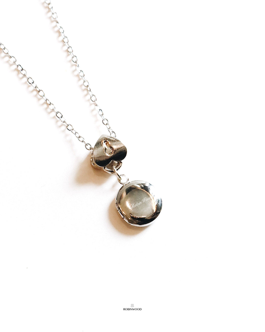 " Engraved Memorable Locket " 2025 Collection, 92.5 K Sterling Silver Solider Chain, Robinwood
