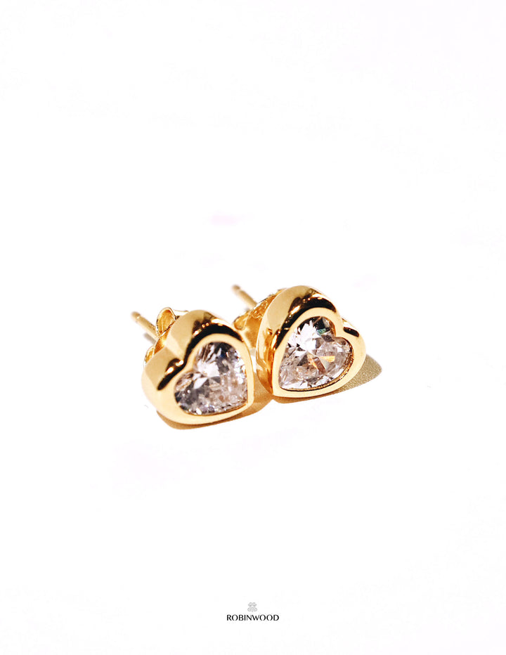 Limited Valentine SS26 : Austin Rose Heart Earrings, Vintage By RBW