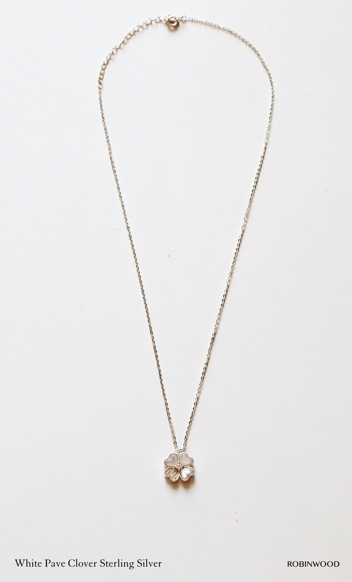 Limited Collection's " 92.5 Sterling Silver Swarovski White Clover " , Robinwood, Masterpieces Design
