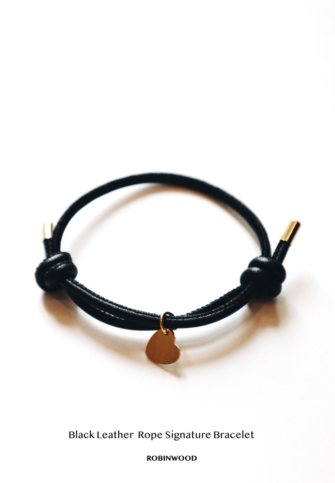 Leather Rope " Black Leather Signature Bracelet, Adjustable size, 2025 Design