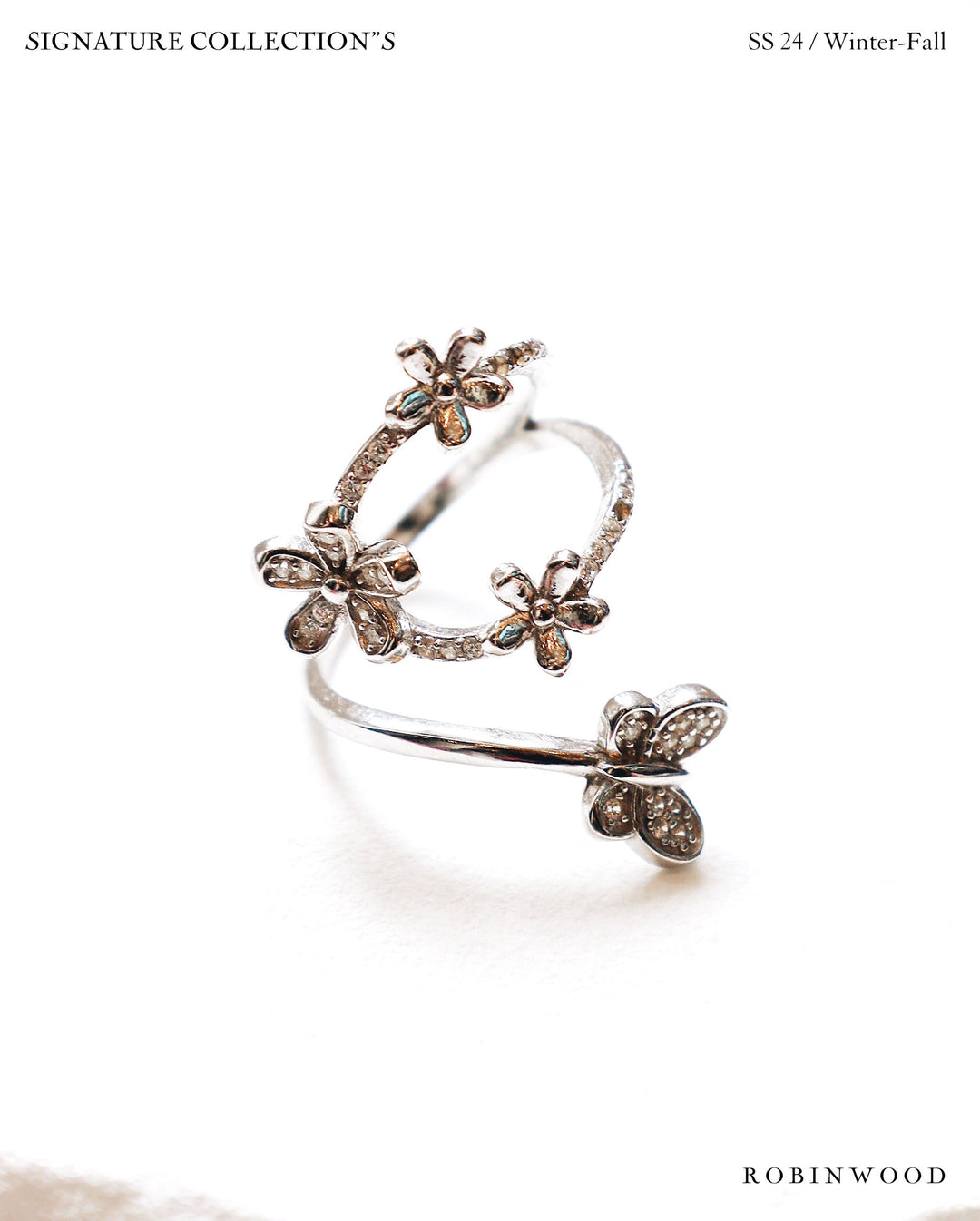 Limited Collection's " Lucky Butterfly & Japan Sakura Ring " Adjustable Size, Robinwood