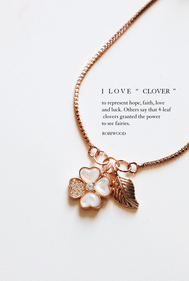 Limited Collection's " Swarovski White Clover Bracelet " , Robinwood, Masterpieces Design