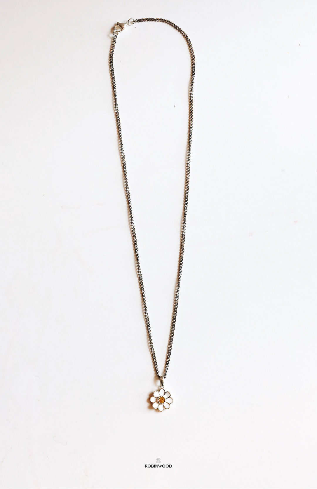 Limited Daisy Collection's : SnowFlake Daisy Signature Hammer Chain Necklace, Robinwood Masterpieces