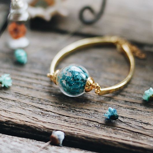 Bracelet - Sea Water Color , Queen Anne Lace , The unique elegant bracelet ever - robinwood
