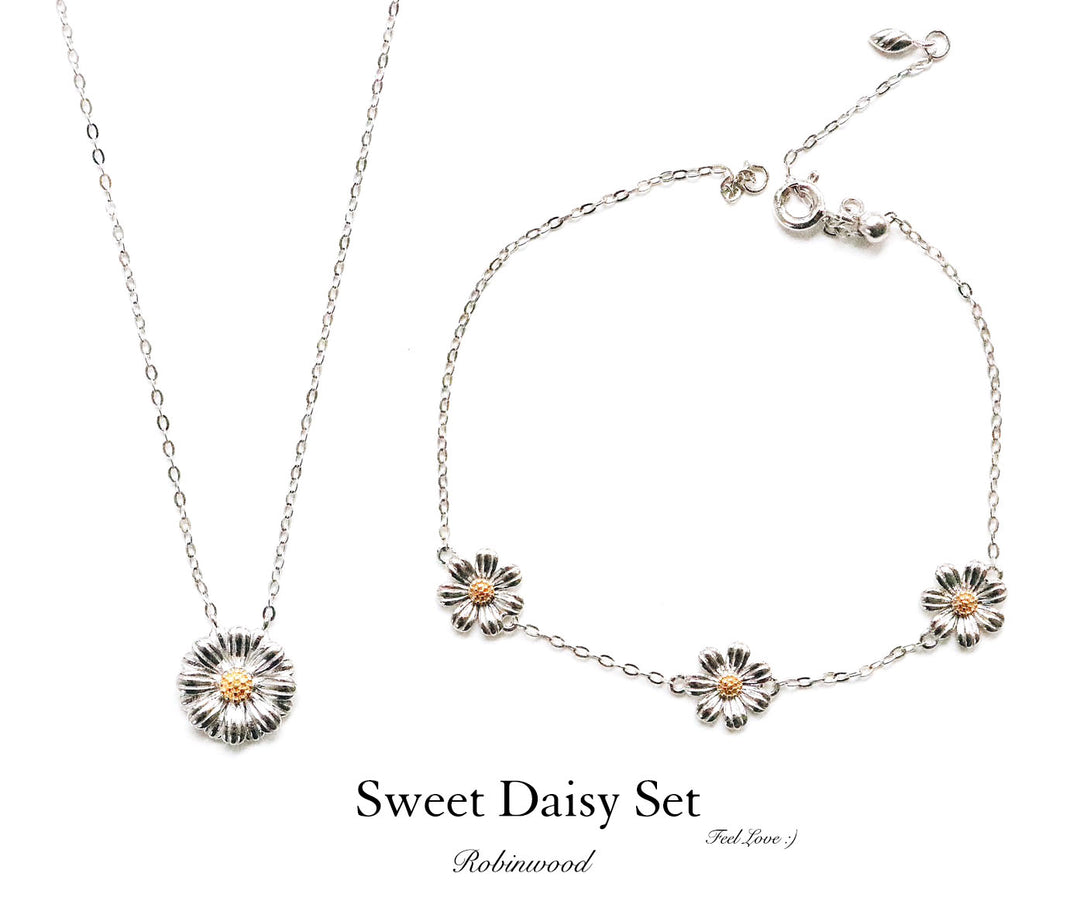 " Limited Collection's " Sweet Daisy Bracelet , Robinwood Series, Adjustable Size 13-19 CM