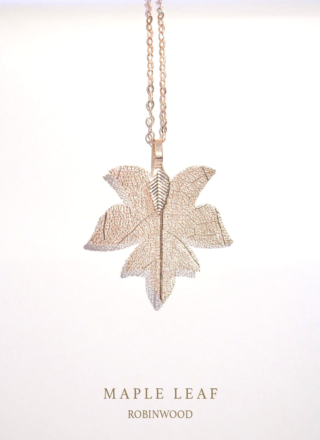 Exclusive " MAPLE LEAF ", July Limited Series, Real Maple leaf Rosegold Edition, Robinwood